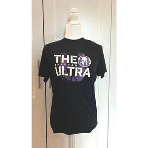 New Unisex Black Moisture Wicking Official Spartan Ultra Craft T-shirt Sz Small